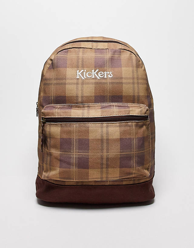 Kickers - backpack in brown check