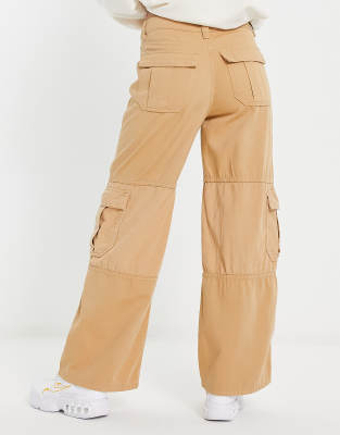 Kickers Baggy Cord Panel Jeans In Brown