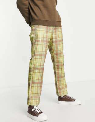 Kickers checked drill trousers in multi - ASOS Price Checker