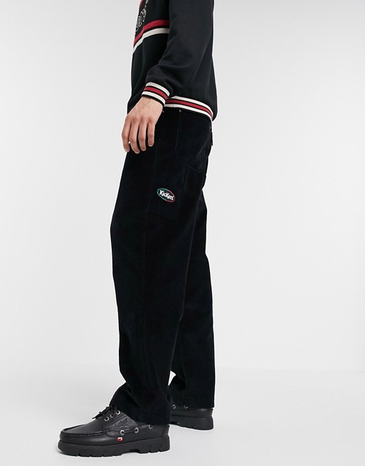 Kickers cord trousers in black