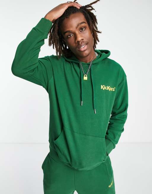 Kickers – Core – Kapuzenpullover in Grün mit aufgesticktem Logo