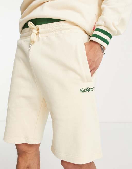 Kickers core logo embroidered co-ord set in beige | ASOS