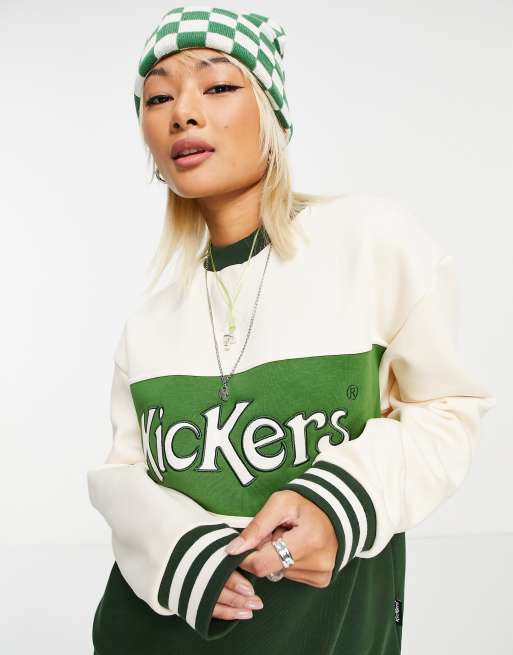 Kickers - Felpa oversize rétro con pannello con logo