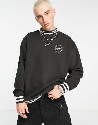 florette sweatshirt with embroidered logo in black