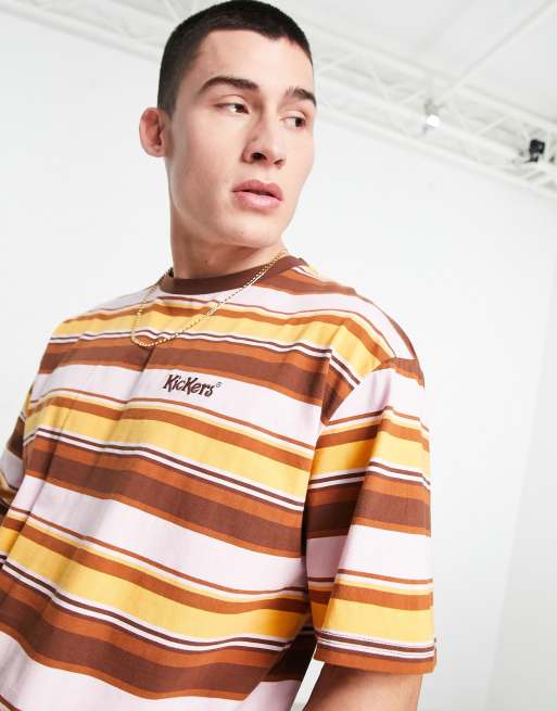 Kickers - Gestreept T-shirt met logo in multi