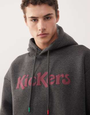 Kickers Graphic Hoodie In Gray