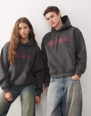 Kickers Kickers graphic hoodie in grey