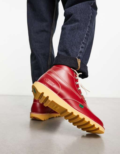 Ladies red kickers boots sale