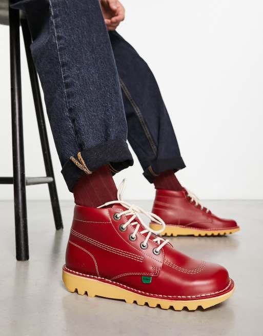 Kickers boots red sale