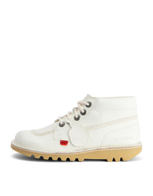 Kickers Hi vegan ankle boots in white