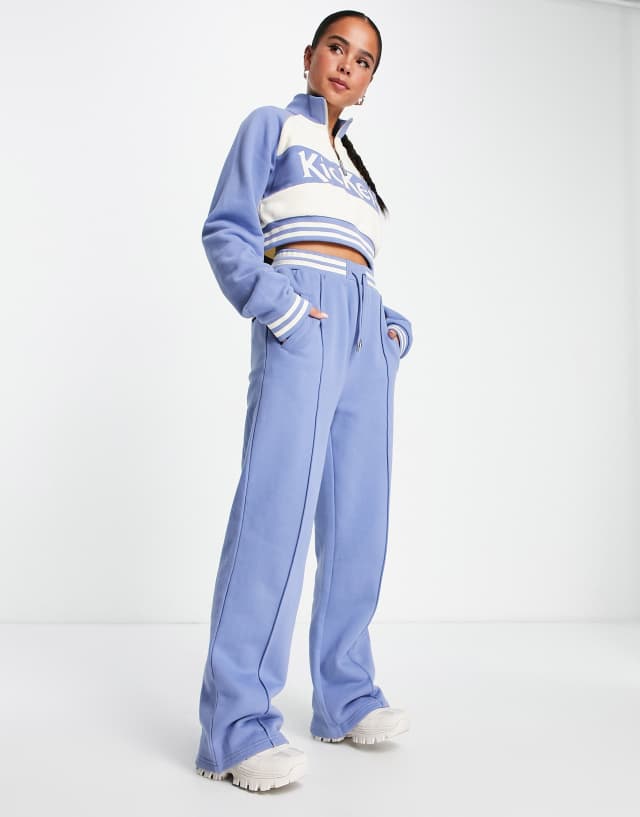 Kickers high waist wide leg varsity sweatpants - part of a set