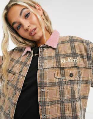 denim checkered jacket