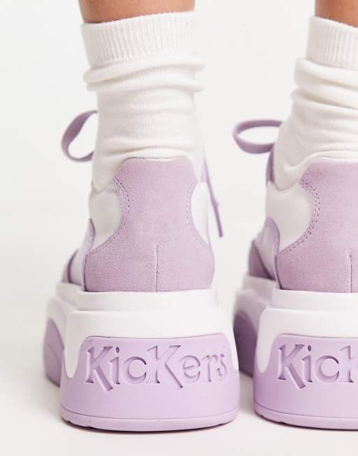 Kickers - Kade Lo - Lage sneakers met plateauzool in lila, Exclusief bij ASOS , 2 van 4