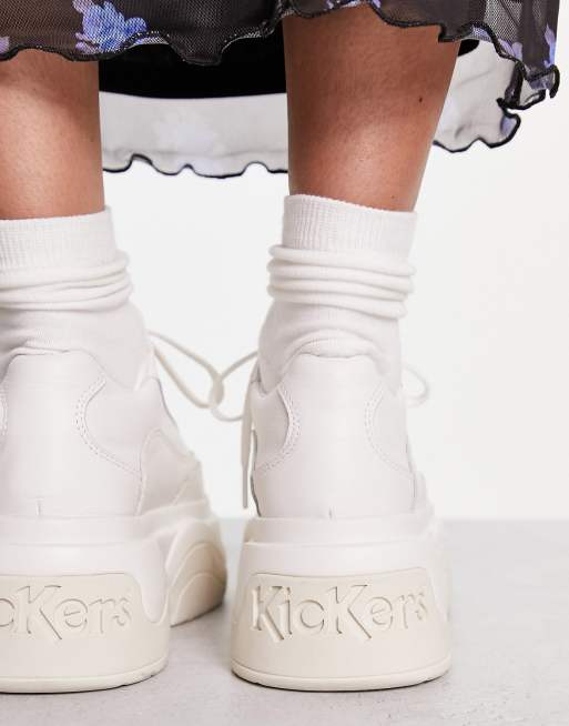 White hot sale platform kickers