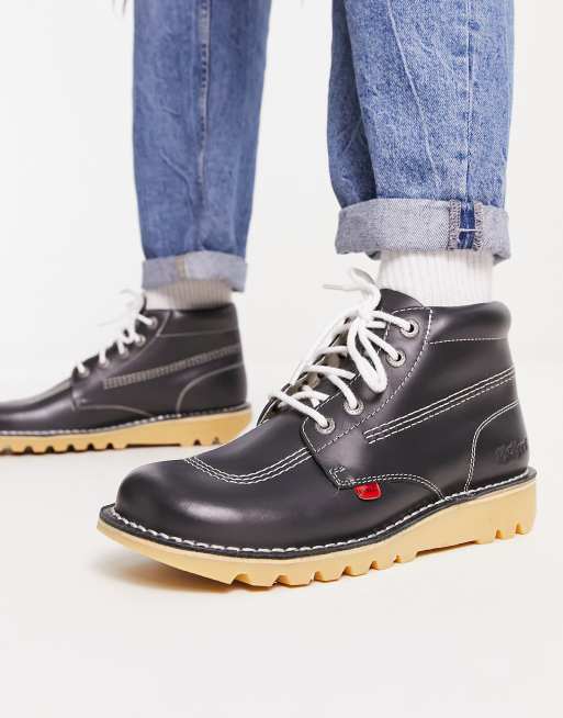 ethiek milieu wraak Kickers Kick Hi boots in navy | ASOS