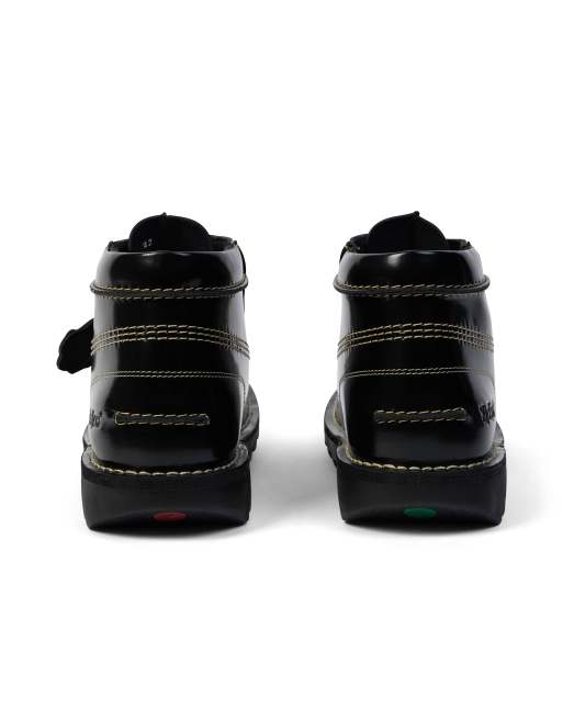Kickers Kick hi central seam in black, 3 of 4