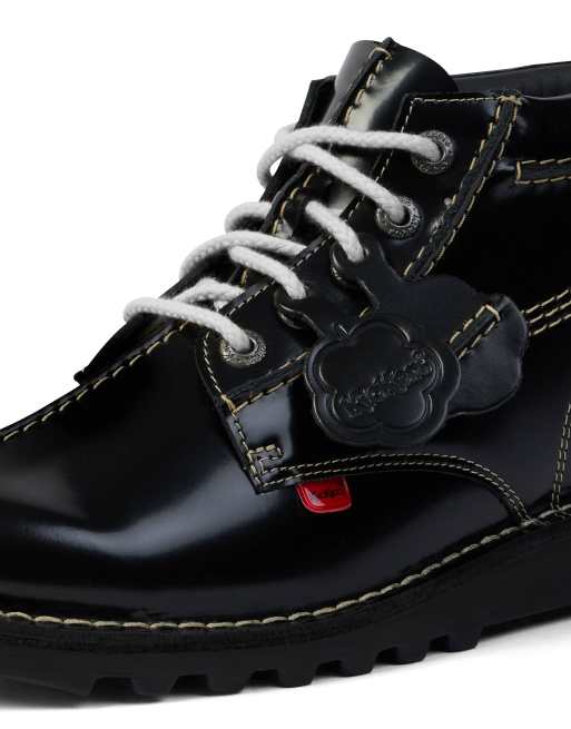 Kickers Kick hi central seam in black, 4 of 4