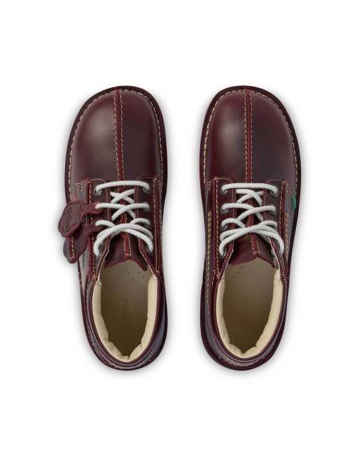 Kickers Kick hi central seam in dark red, 2 of 4