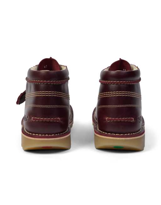Kickers Kick hi central seam in dark red, 3 of 4
