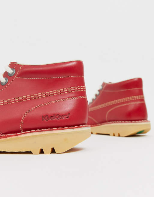 womens red kickers boots