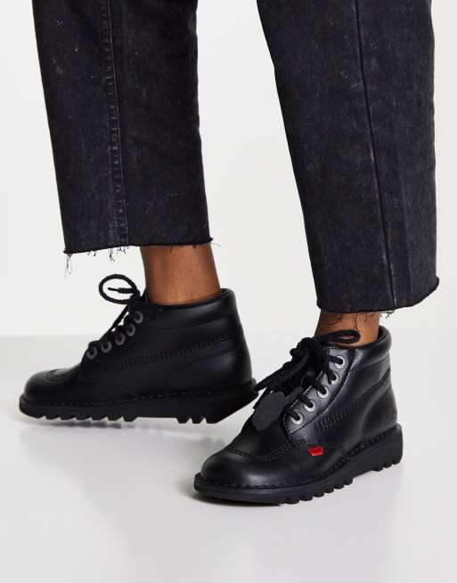 kickers boots black