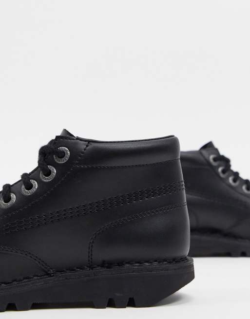 Kickers - Kick Hi - Platte leren laarzen in zwart, 4 van 4