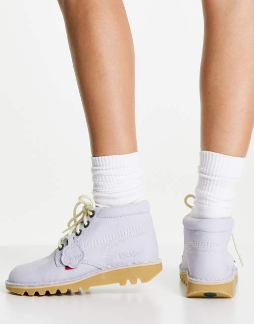Kickers Kick Hi Scarponcini bassi in camoscio lilla