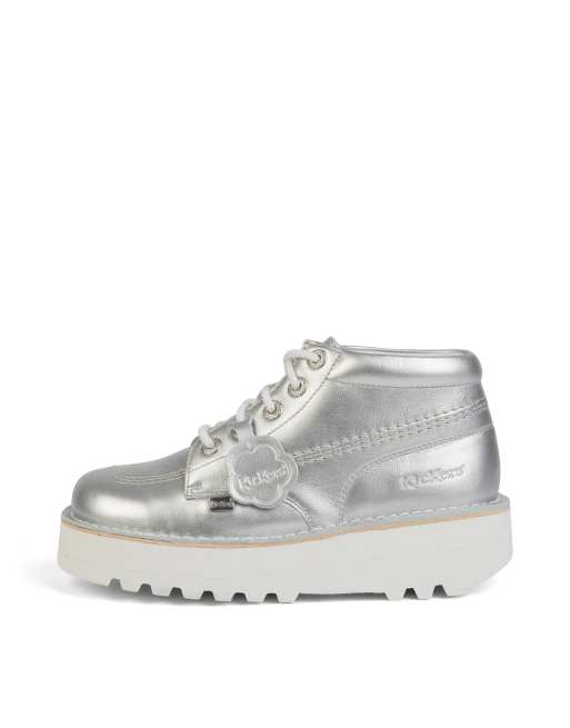 Kickers silver boots best sale