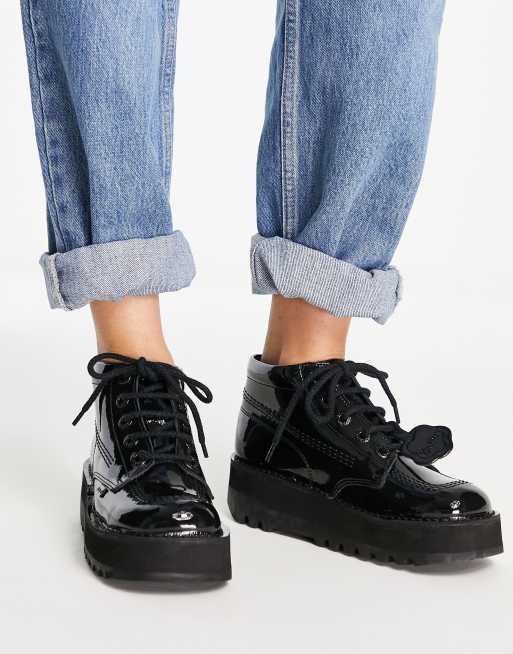 Kickers Kick Hi Stack Bottes semelle plateforme Noir ASOS