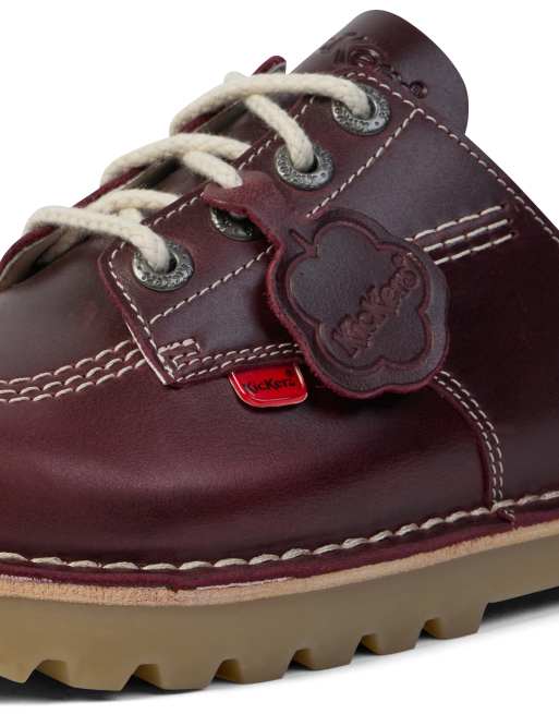 Kickers Kick mule in dark red, 4 of 4