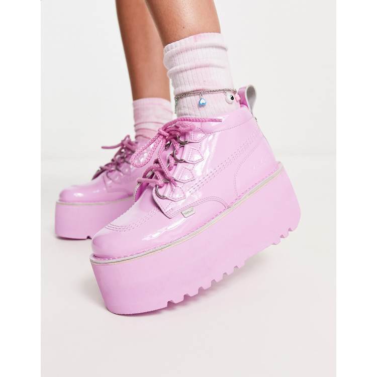 Pink shop holographic boots