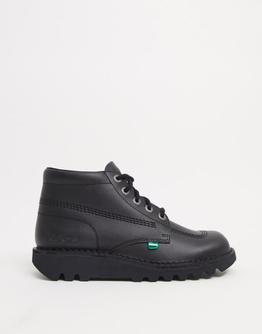 Kickers - Kick - Scarponcini alti in pelle neri, 3 di 4