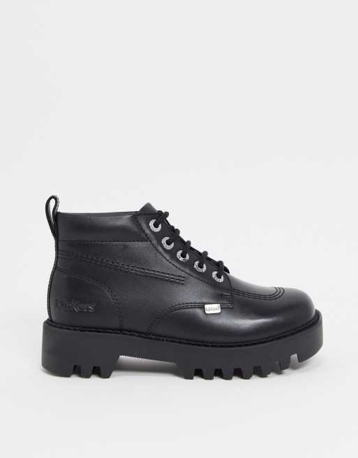 Kickers - Kizziie - Bottines montantes à semelle épaisse - Noir