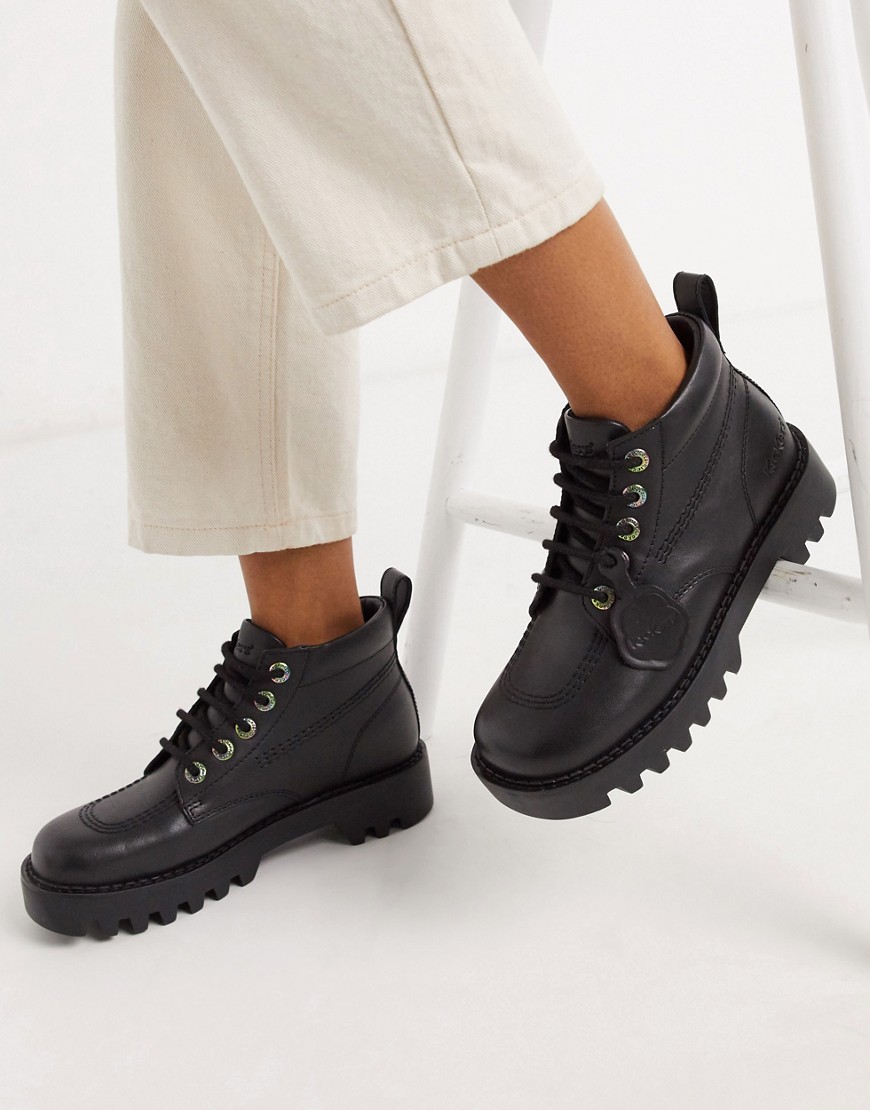 Kerkbank Onderverdelen foto Kickers - Kizziie Hi - Low ankle boots in black, - ,ASOS NL | StyleSearch
