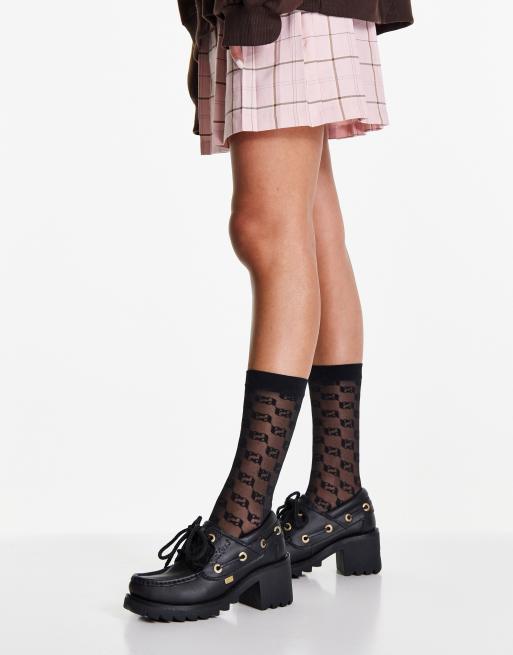 Kickers - Klio - Scarpe con suola spessa in pelle nera
