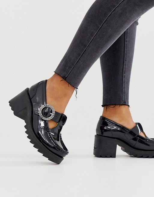 Wonderbaar Kickers - Klio - Zwarte lakleren schoenen met lage hak | ASOS JX-83