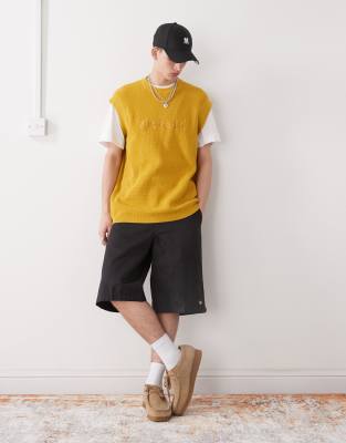 Kickers Knit Sleeveless Vest In Yellow