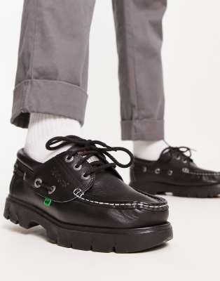 Kickers lennon boat shoes in brown exclusive to ASOS