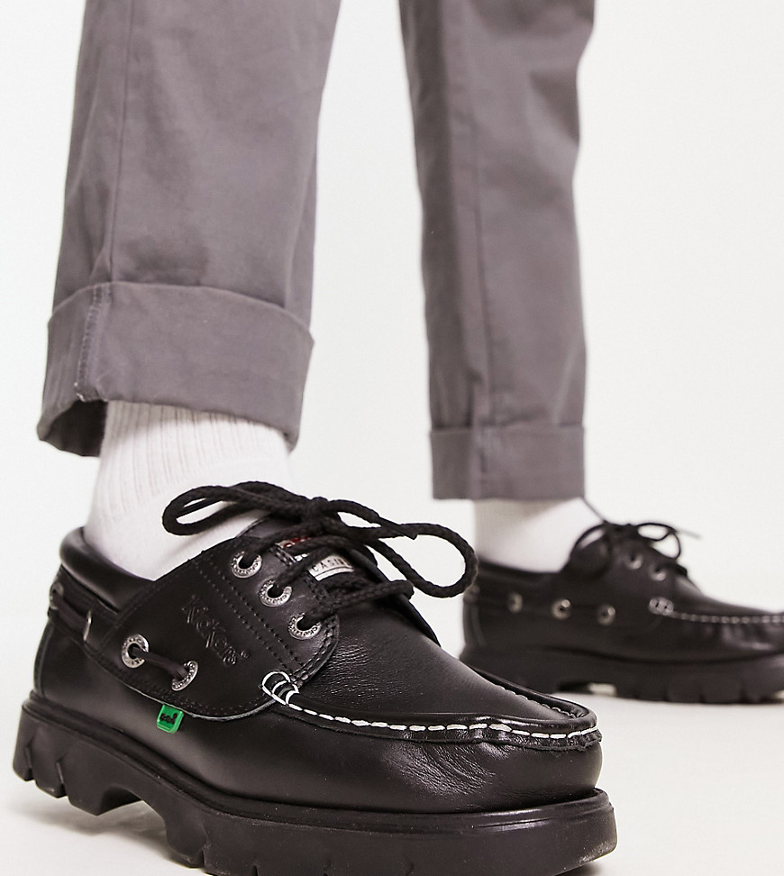 Kickers lennon boat shoes in black exclusive to ASOS