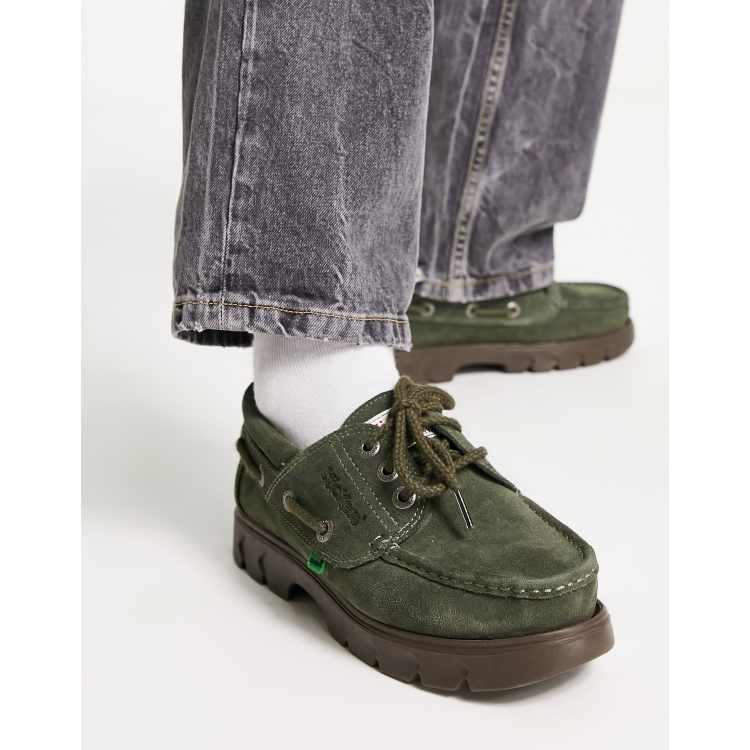 Green cheap deck shoes