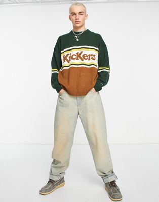 Kickers logo knitted jumper in multi