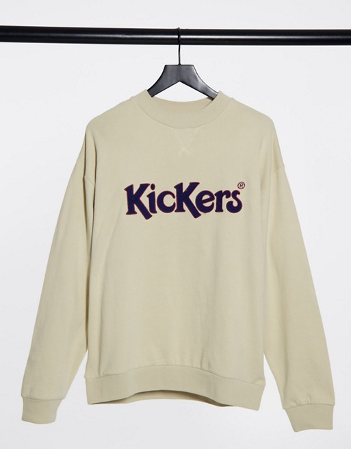 Kickers logo sweatshirt in ecru
