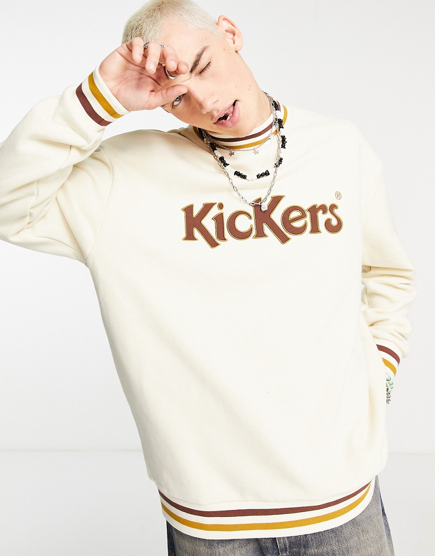 Kickers logo sweatshirt in off white