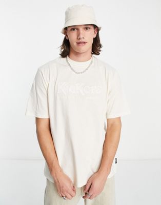 Kickers logo t-shirt in off white