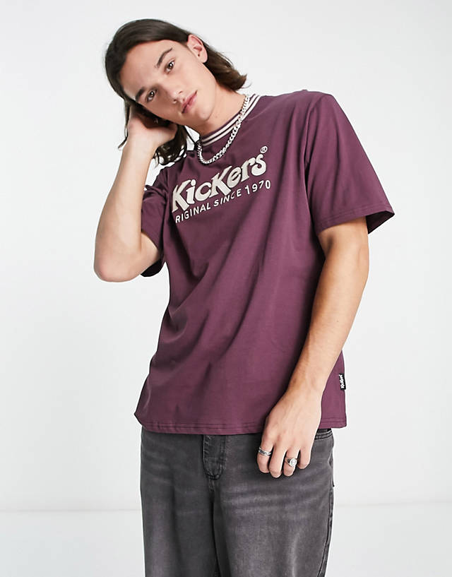 Kickers - logo t-shirt in purple