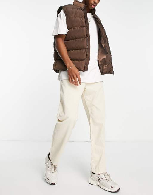Kickers loose fit cord pants in beige