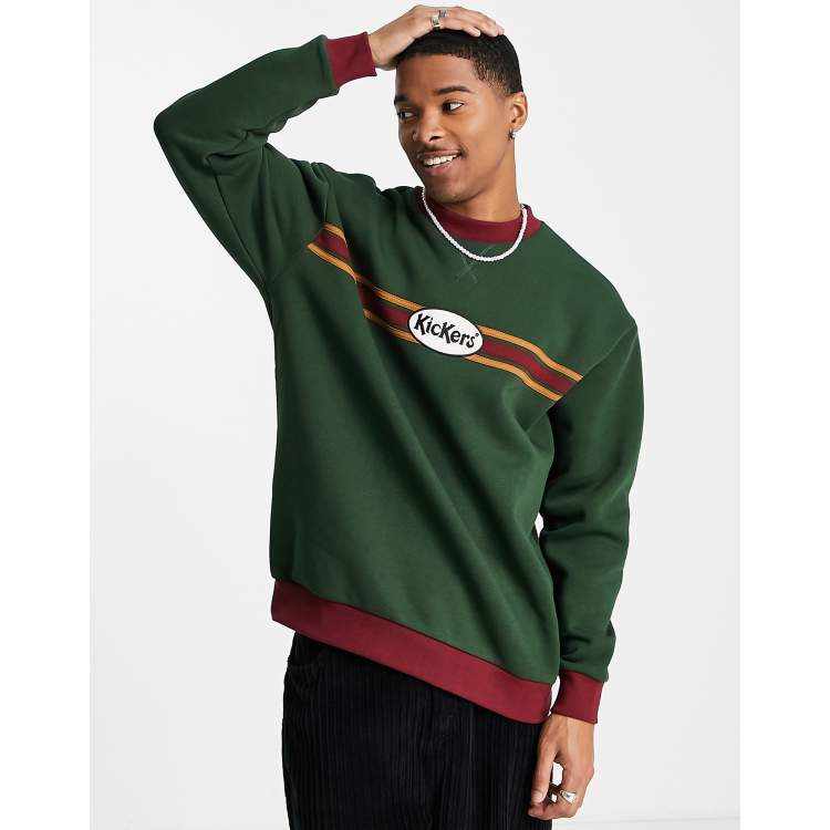 Kickers oval logo sweatshirt in green