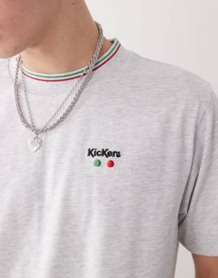 Kickers Oversized T-shirt With  Graphic In Gray