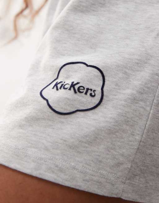 Kickers - Pantaloncini in maglia grigio mélange in coordinato, 4 di 5