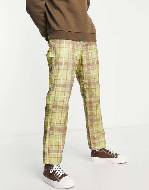 Kickers - Pantaloni in drill multicolore a quadri